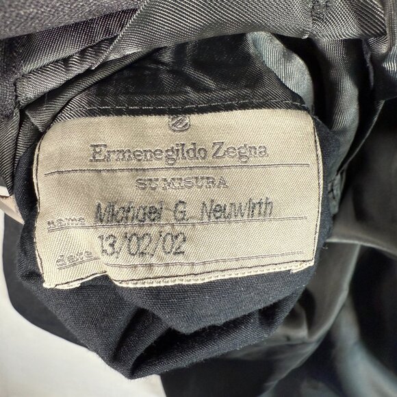 Ermenegildo Zegna Su Misura Blazer Men Size US 52L EUR 62L Gray Wool Switzerland - Picture 9 of 12
